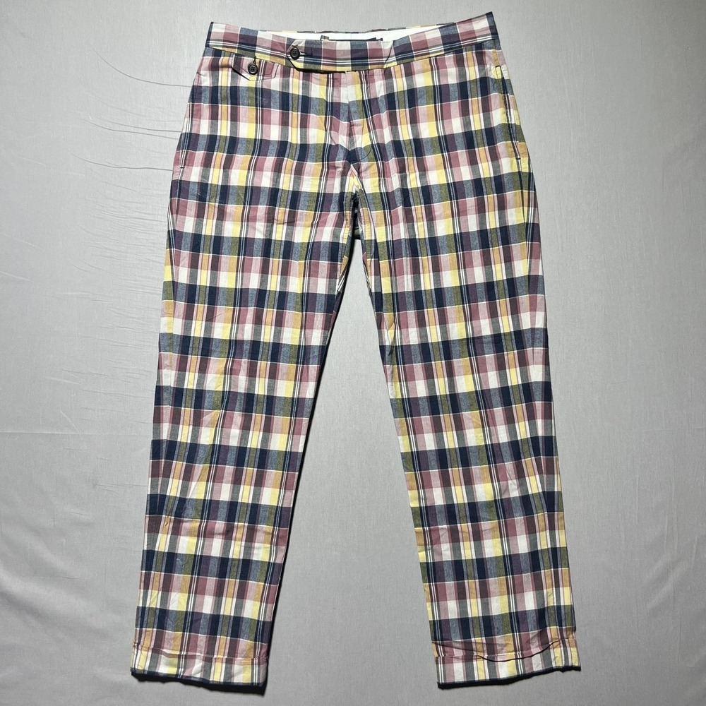 Vintage Ralph Lauren Sport Pants‎ Womens 10 Multicolor Plaid Cropped Preppy